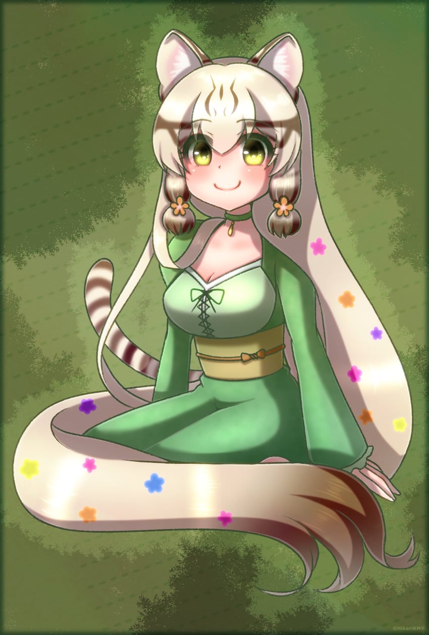 geoffroy's cat and rapunzel (kemono friends and 2 more) drawn by hikarikmy