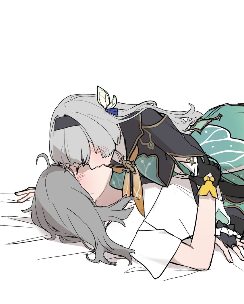 trailblazer, firefly, and stelle (honkai and 1 more) drawn by trap_(trap_2023)