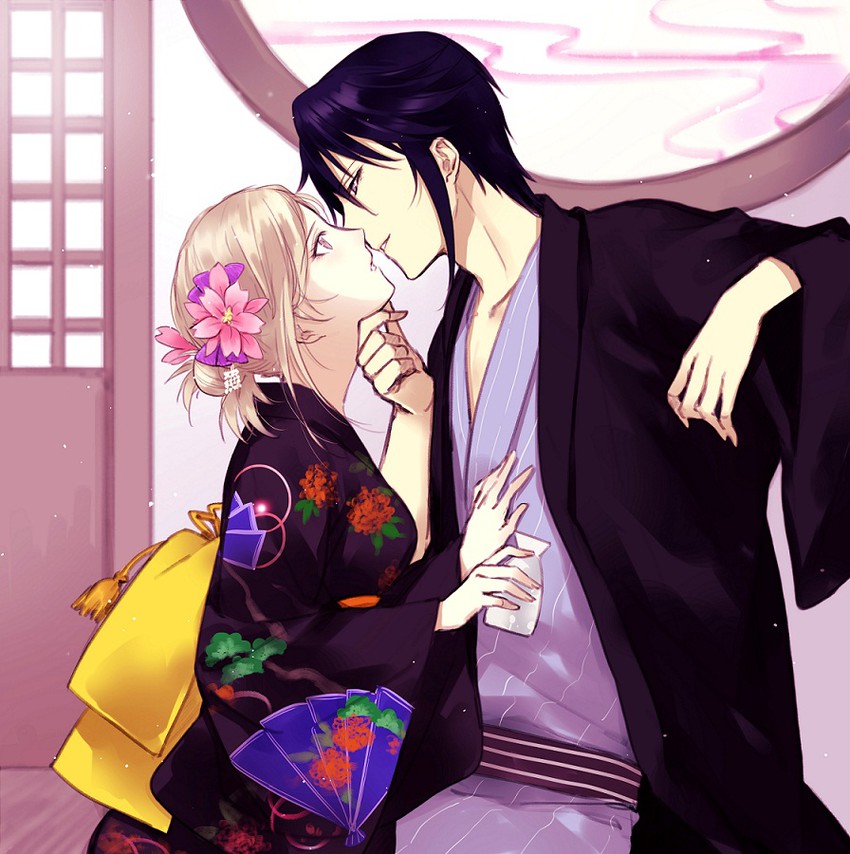 awashima seri and munakata reishi (k-project) drawn by yasai_(getsu)