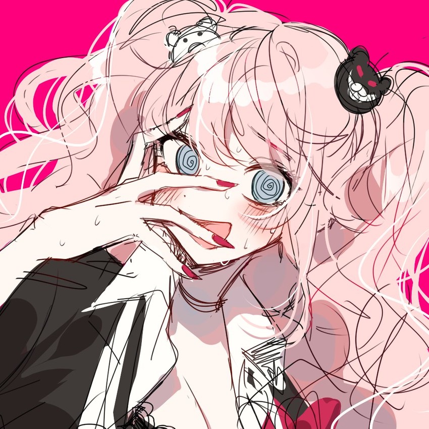 enoshima junko and monokuma (danganronpa and 1 more) drawn by patzzi