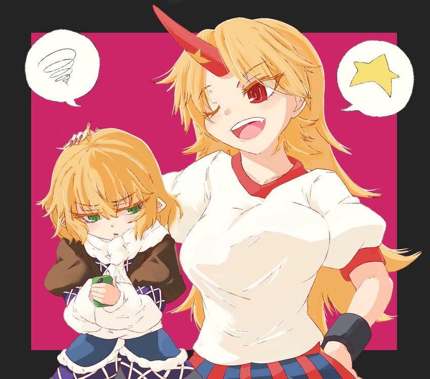 mizuhashi parsee and hoshiguma yuugi (touhou) drawn by yuki_shiro