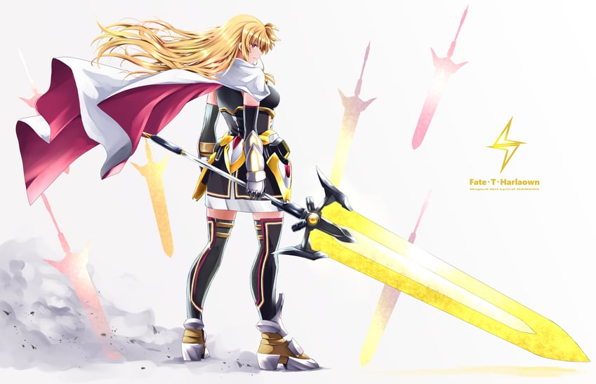fate testarossa and bardiche (lyrical nanoha and 2 more) drawn by sougetsu_izuki