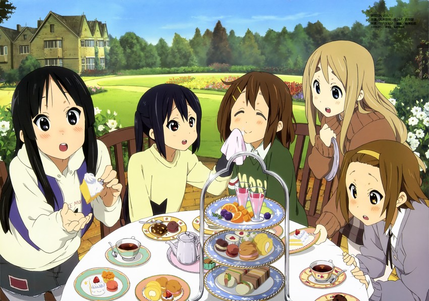 akiyama mio, nakano azusa, hirasawa yui, tainaka ritsu, and kotobuki tsumugi (k-on! and 1 more) drawn by maruki_nobuaki