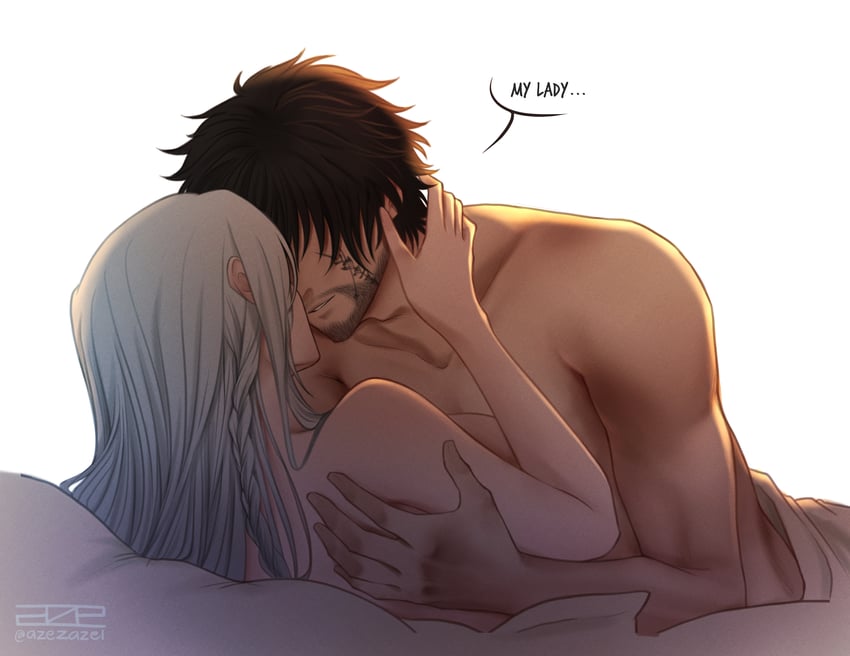 clive rosfield and jill warrick (final fantasy and 1 more) drawn by azezazel