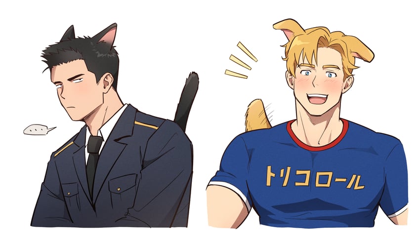 ao isami and lewis smith (yuuki bakuhatsu bang bravern) drawn by wasted_m9