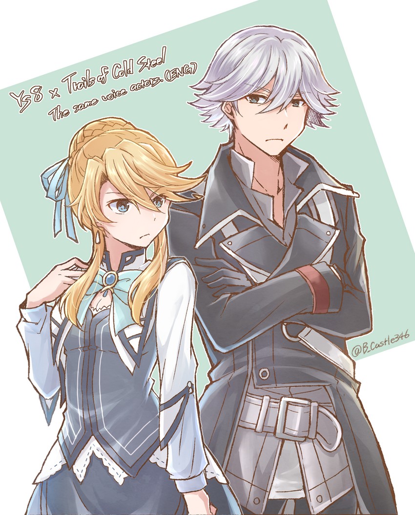 rean schwarzer, elise schwarzer, laxia von roswell, hummel trabaldo, kira buckland, and 1 more (eiyuu densetsu and 5 more) drawn by mishiro_(andante)