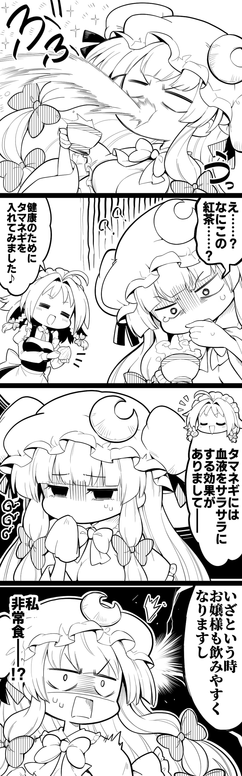 izayoi sakuya and patchouli knowledge (touhou) drawn by futa_(nabezoko)