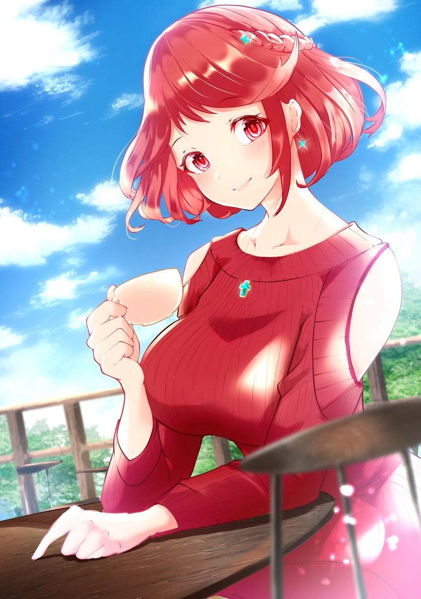 pyra (xenoblade chronicles and 1 more) drawn by risumi_(taka-fallcherryblossom)