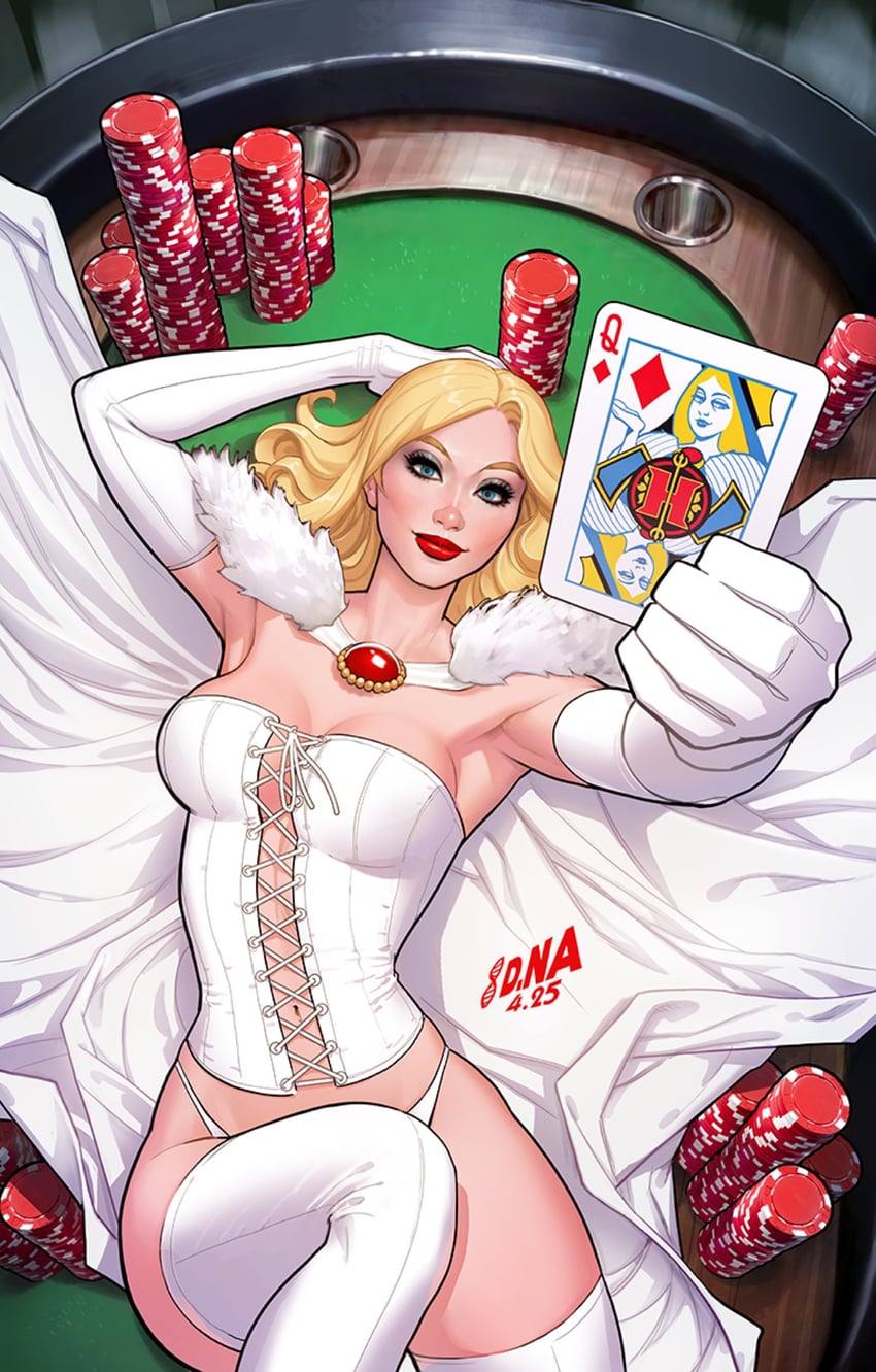 emma frost (marvel and 1 more) drawn by david_nakayama
