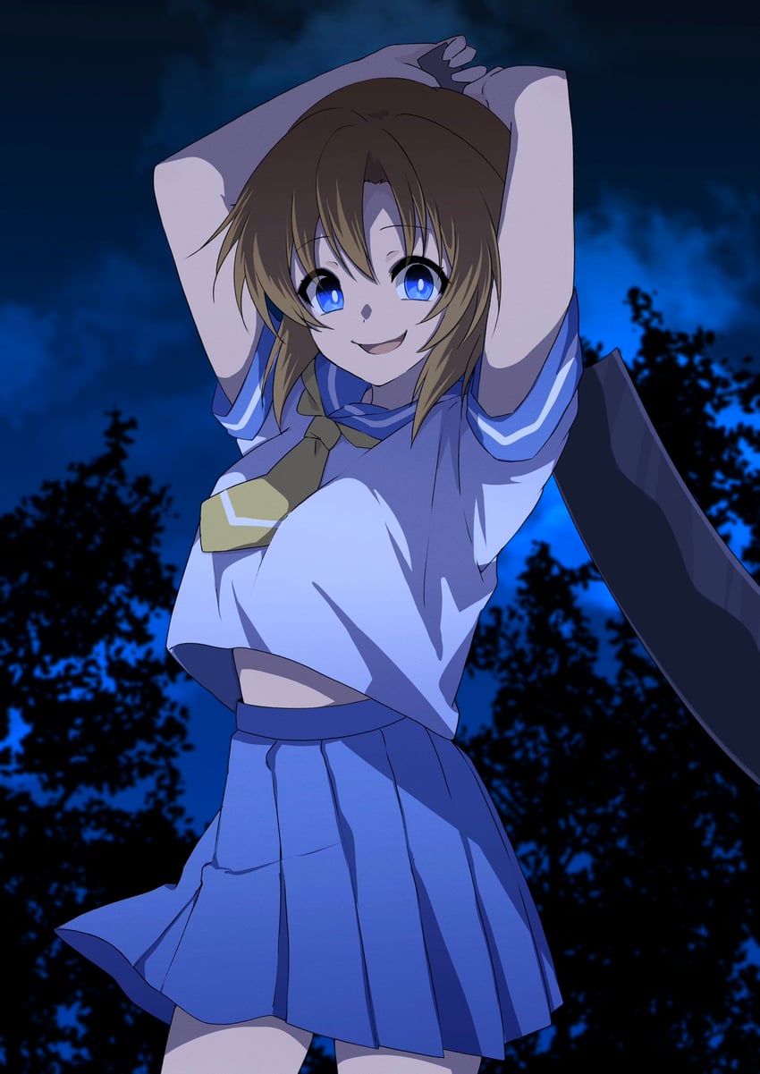 ryuuguu rena (higurashi no naku koro ni) drawn by poyadevil