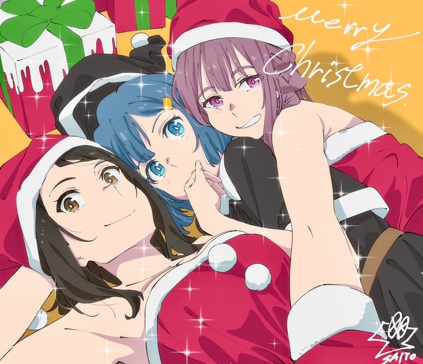 akane haruka, aoba minami, and hoshimi ayaka (sorairo utility) drawn by saitou_kengo