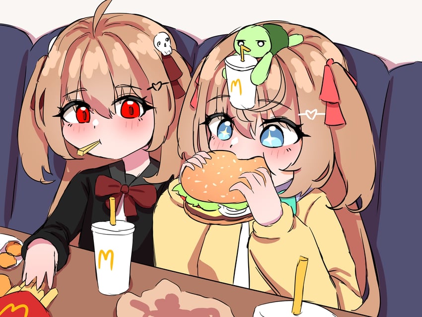neuro-sama, evil neuro-sama, and vedal987 (mcdonald's and 1 more) drawn by tanhuluu