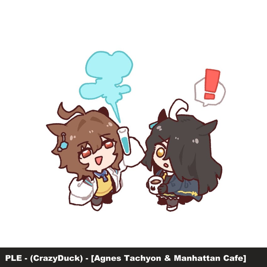 agnes tachyon and manhattan cafe (umamusume) drawn by dorkdragoon