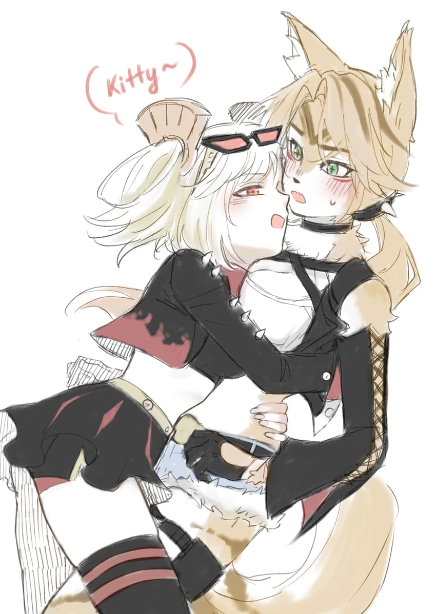 burnice white and pulchra fellini (zenless zone zero) drawn by blue_hikaemi