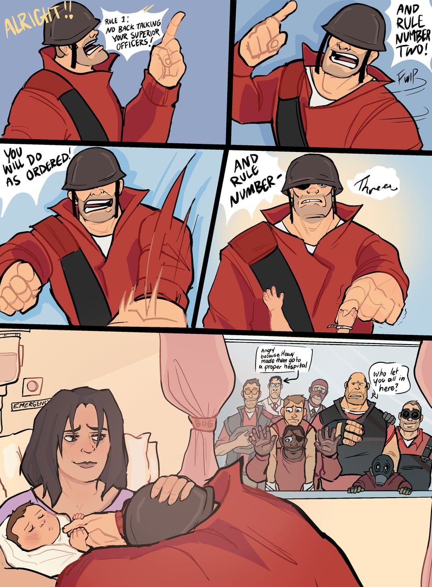 pyro, red pyro, scout, engineer, medic, and 14 more (team fortress 2) drawn by bogmonsterisle