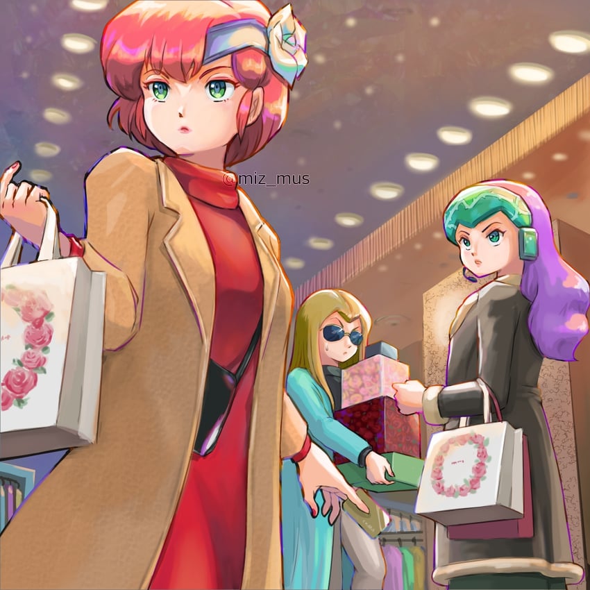 elle de rosenbach, spaceship captain, and rose (urusei yatsura) drawn by miz_mus