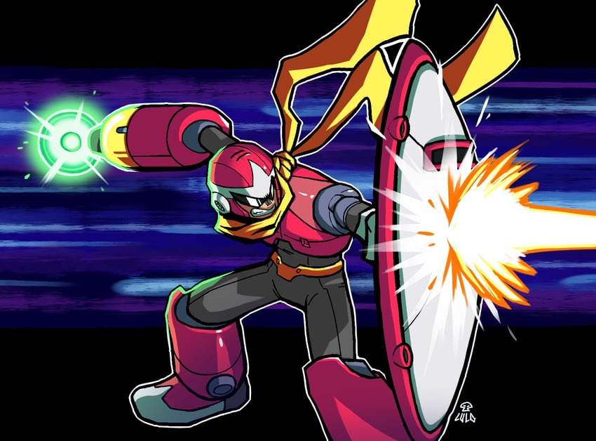 proto man (mega man and 1 more) drawn by lulo_trash