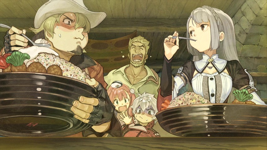 escha malier, logix ficsario, linca, reyfer luckberry, and duke beriel (atelier and 1 more) drawn by hidari_(left_side)