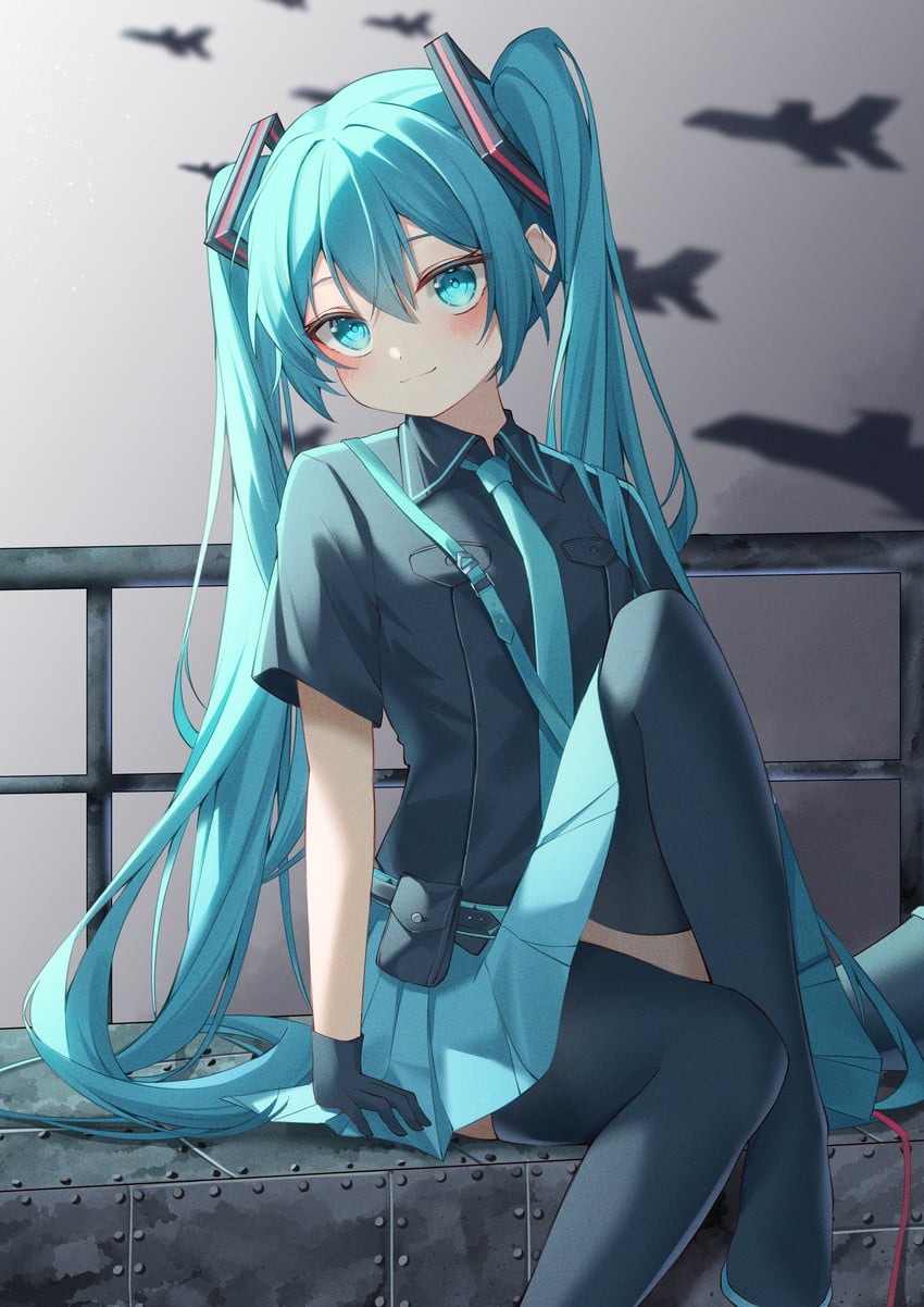 hatsune miku (vocaloid and 1 more) drawn by ryaru_ryaru