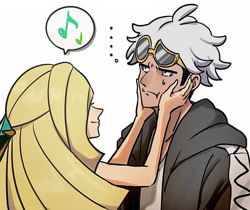 lusamine and guzma (pokemon and 1 more) drawn by echizen_(n_fns17)