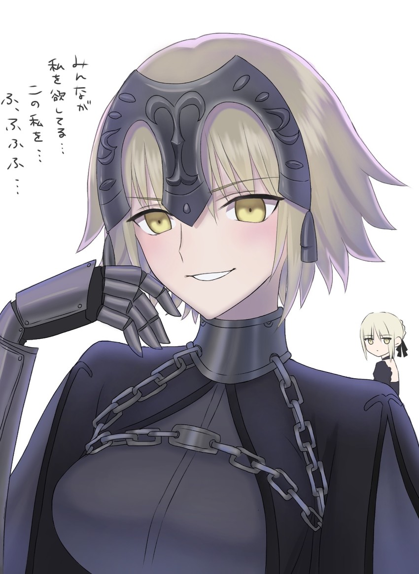 artoria pendragon, saber alter, and jeanne d'arc alter (fate and 1 more) drawn by nipi27