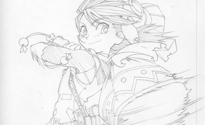 justin (grandia and 1 more) drawn by hontani_toshiaki