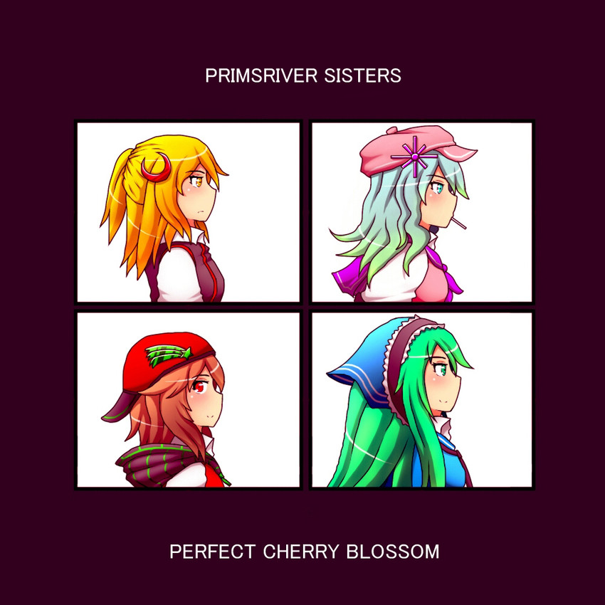 lunasa prismriver, merlin prismriver, lyrica prismriver, and layla prismriver (touhou and 3 more) drawn by andani