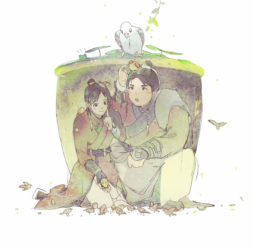 ding tao and li xiong (qiang jin jiu) drawn by nthatall