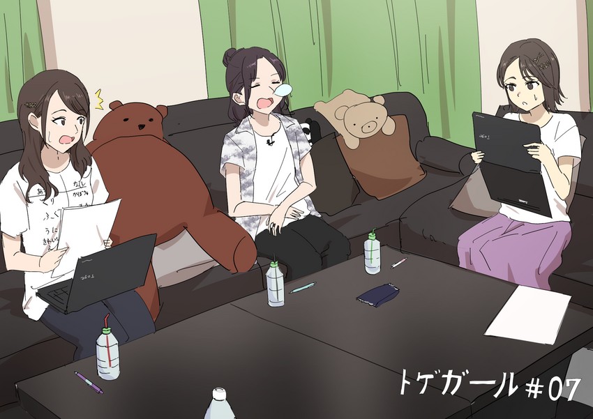 yukimura eri, kuroki honoka, and suzumoto akiho (real life) drawn by misaki_nonaka