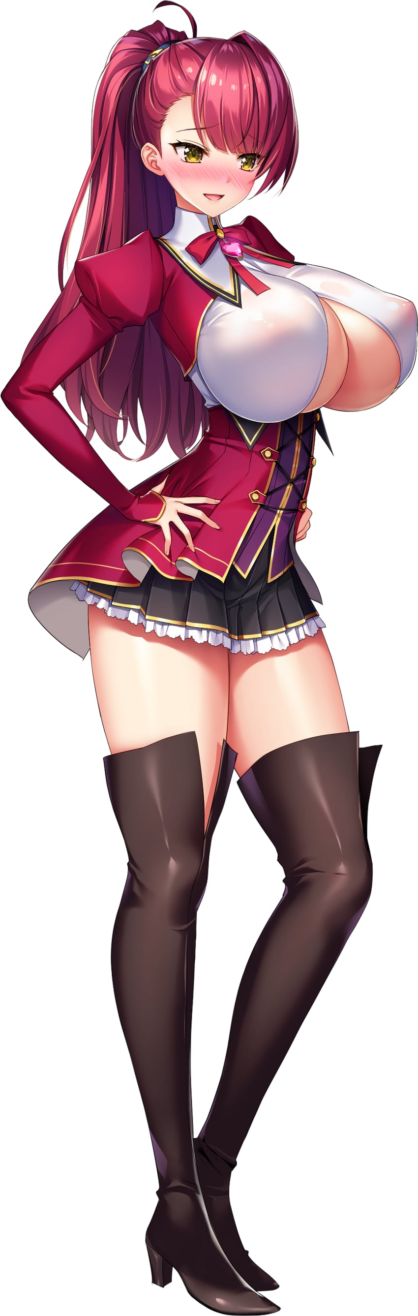 celestia lashiel (motto! haramase! honoo no oppai isekai chou ero succubus gakuen!) drawn by derauea