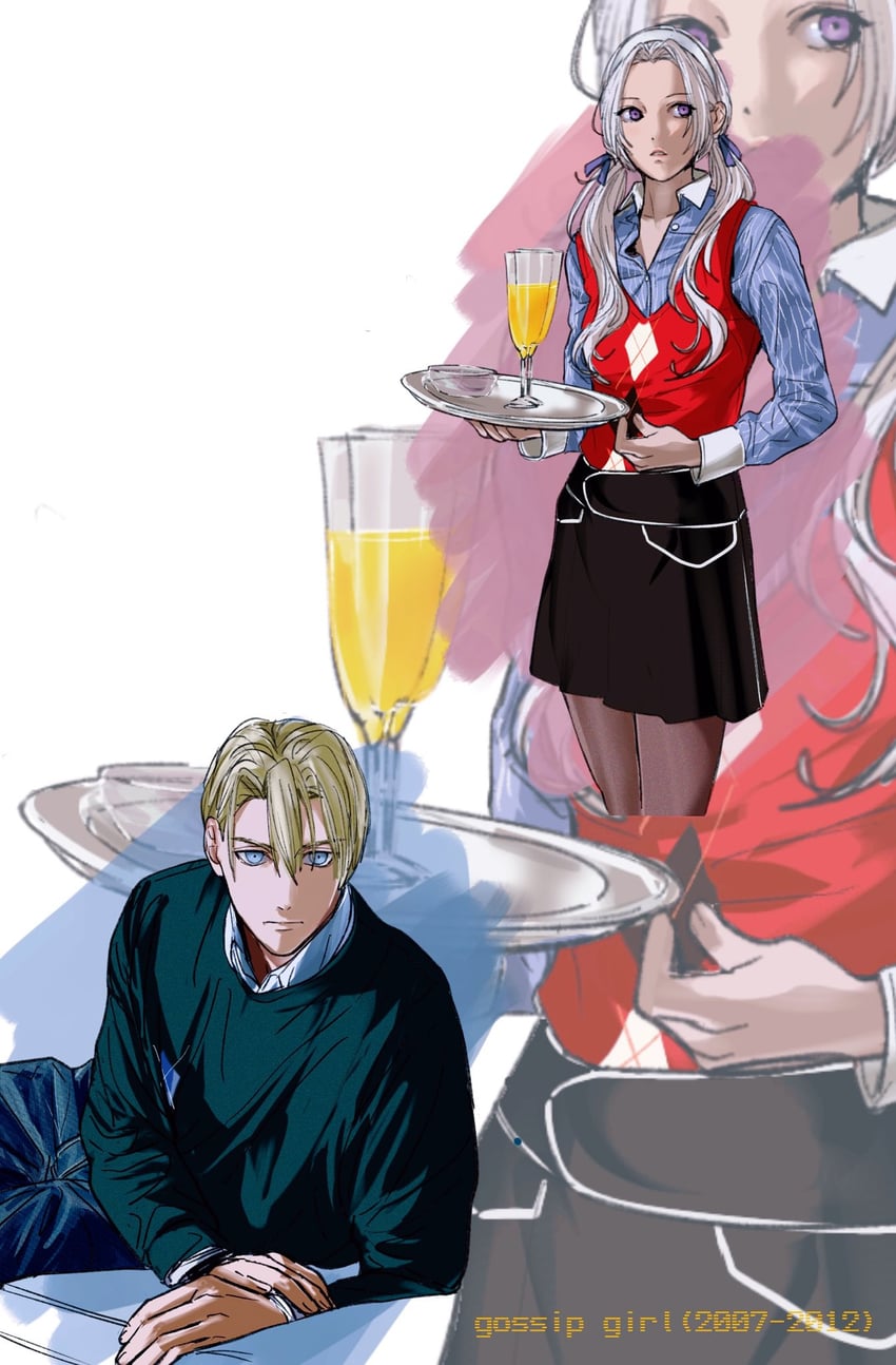edelgard von hresvelg and dimitri alexandre blaiddyd (fire emblem and 2 more) drawn by amikoiiko