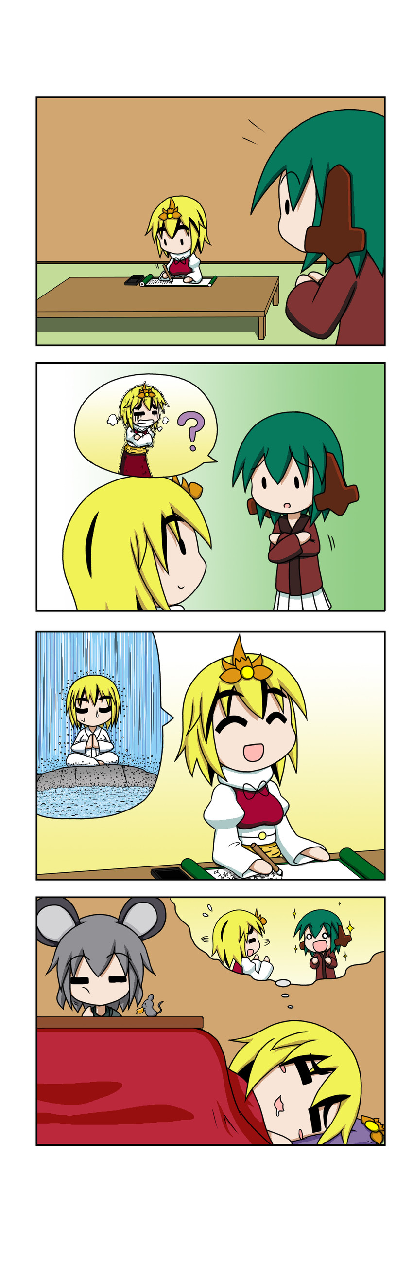 nazrin, toramaru shou, and kasodani kyouko (touhou) drawn by rakugaki-biyori