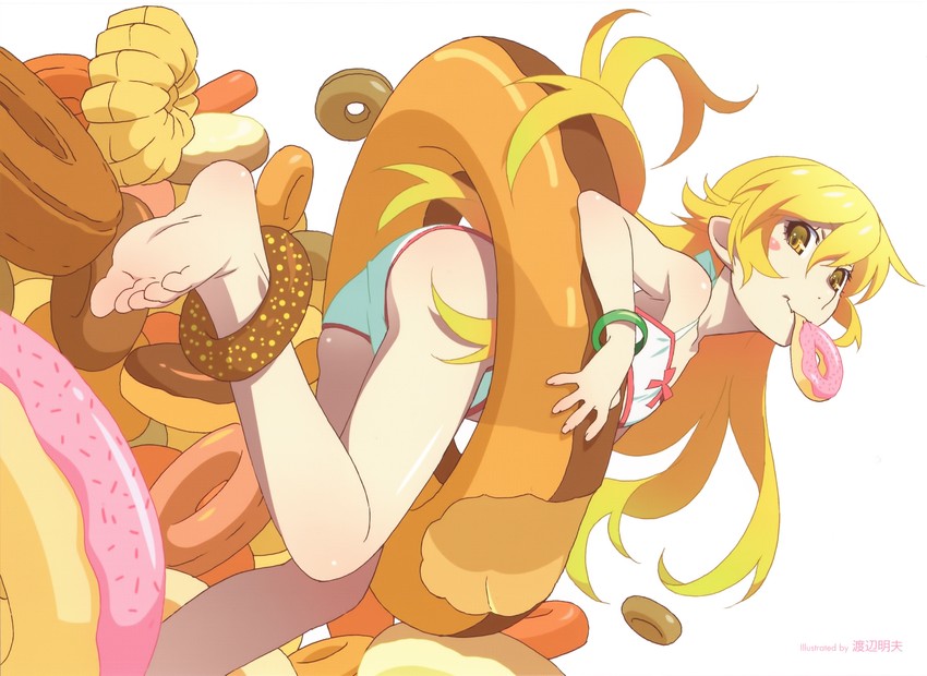 oshino shinobu (monogatari and 1 more) drawn by watanabe_akio