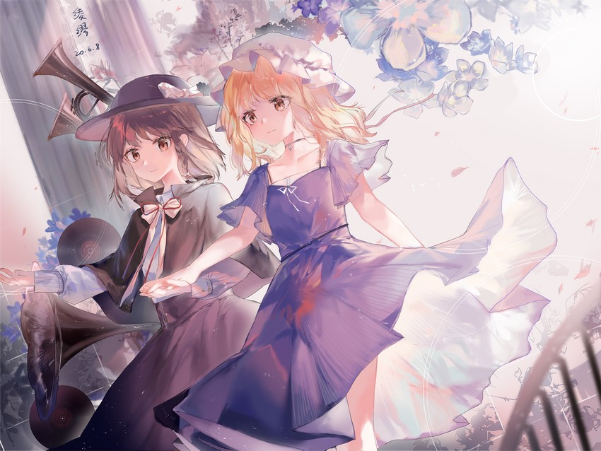 usami renko and maribel hearn (touhou) drawn by ling_mou