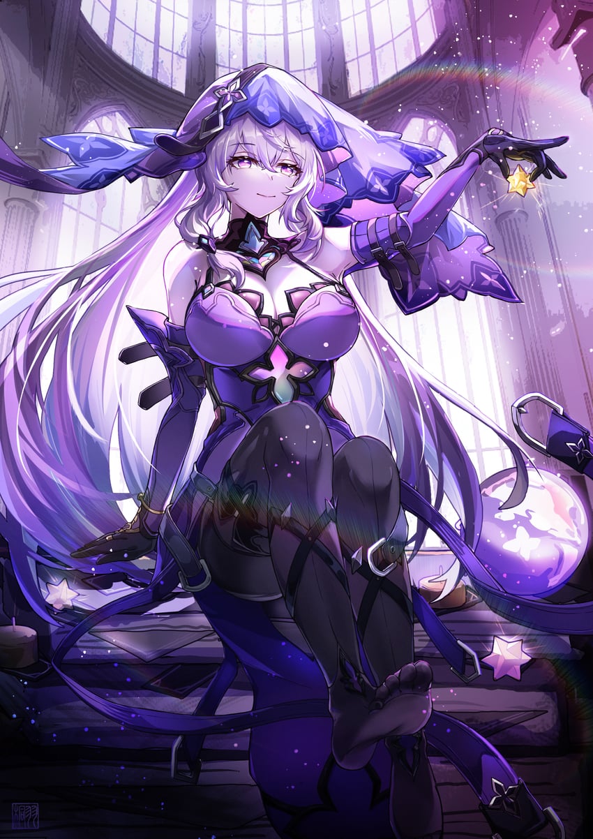 black swan (honkai and 1 more) drawn by tongyu