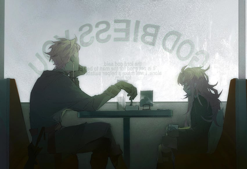 hatsutori hajime and theodore riddle (saibou shinkyoku) drawn by artistguillotine