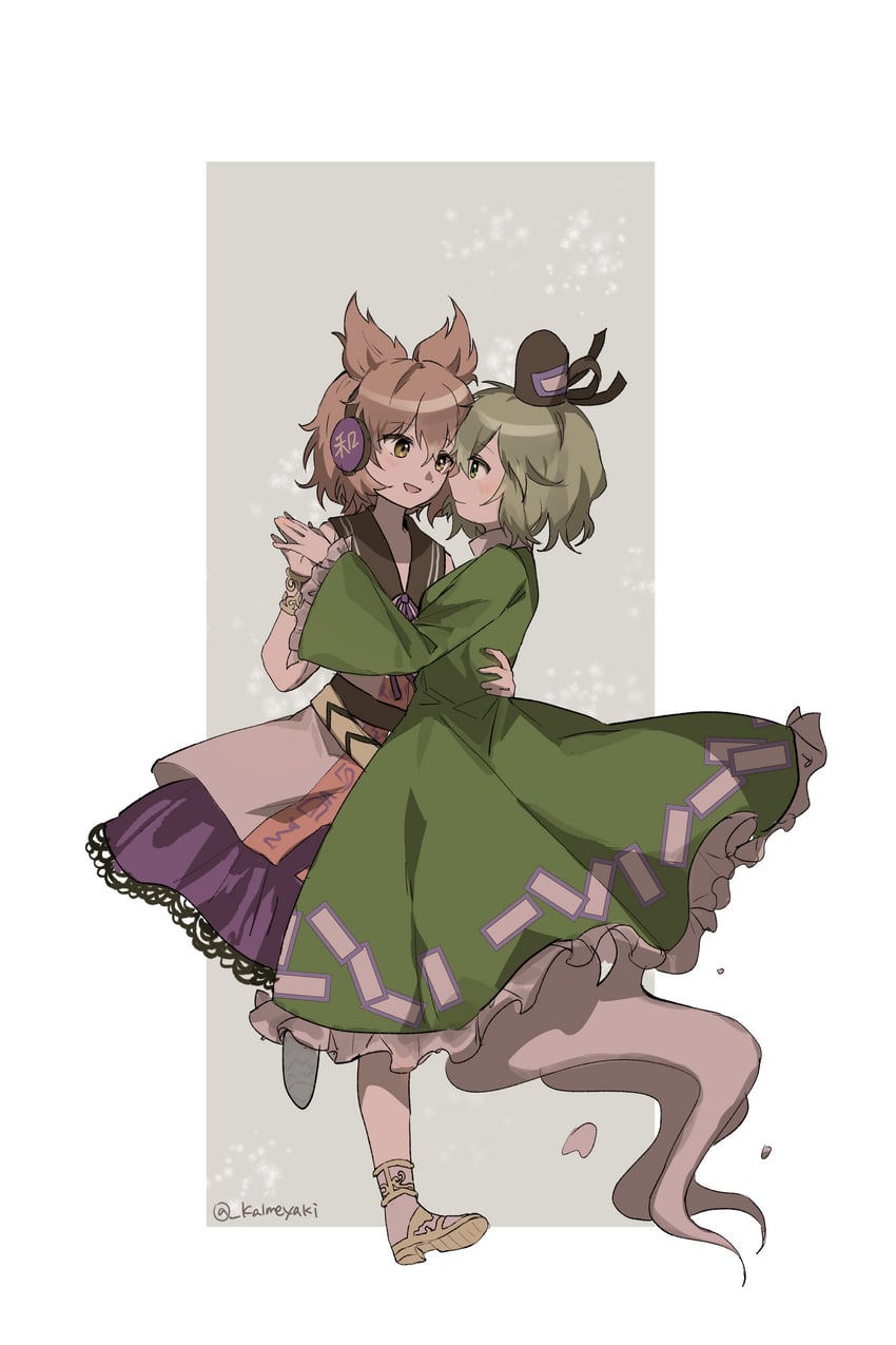 toyosatomimi no miko and soga no tojiko (touhou) drawn by kalmeyaki