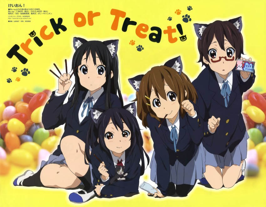 akiyama mio, nakano azusa, hirasawa yui, and manabe nodoka (k-on!) drawn by yamada_naoko