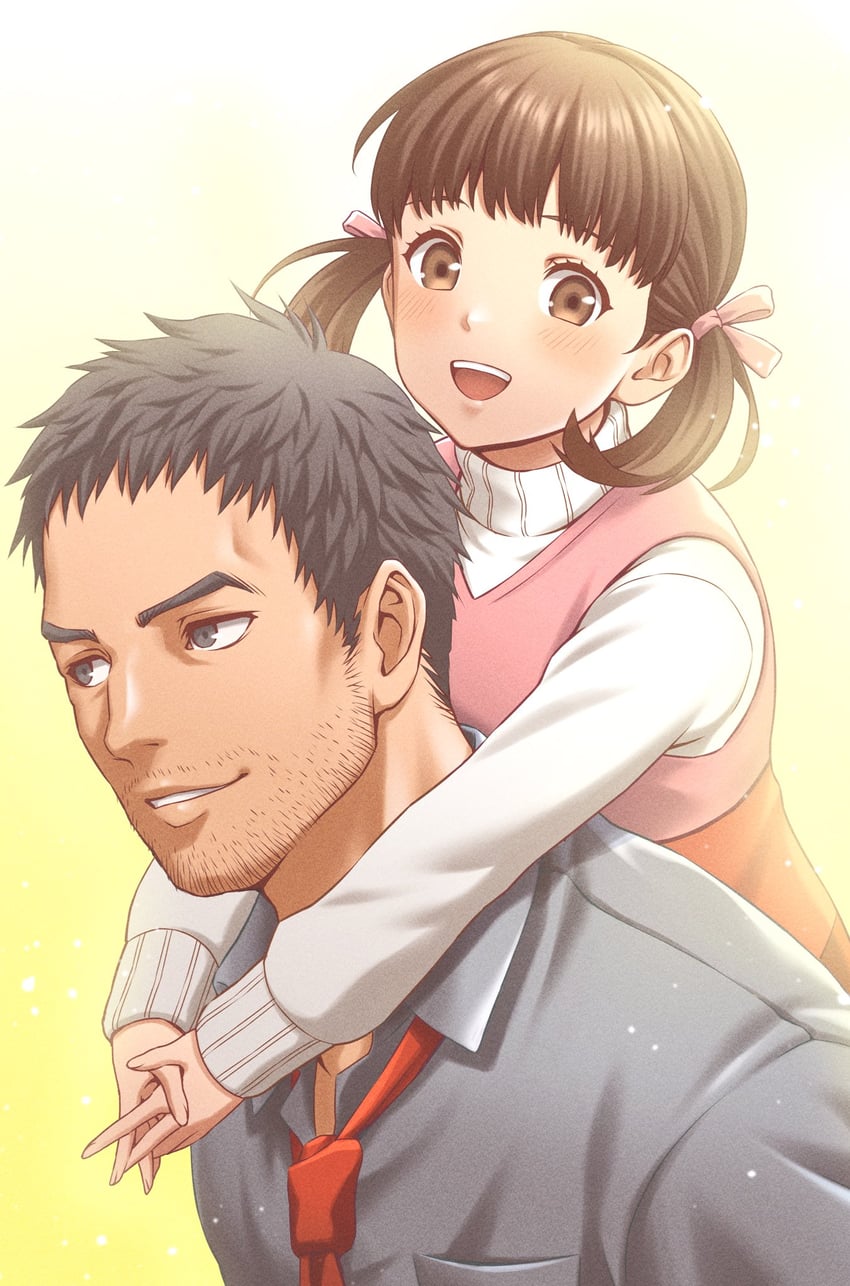 doujima nanako and doujima ryoutarou (persona and 1 more) drawn by masatoshi_1219