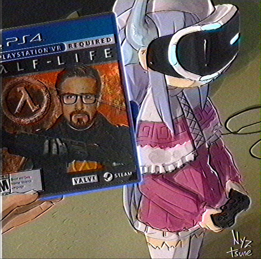 kanna kamui, gordon freeman, and ryan gosling (real life and 5 more) drawn by nagilamagykalz