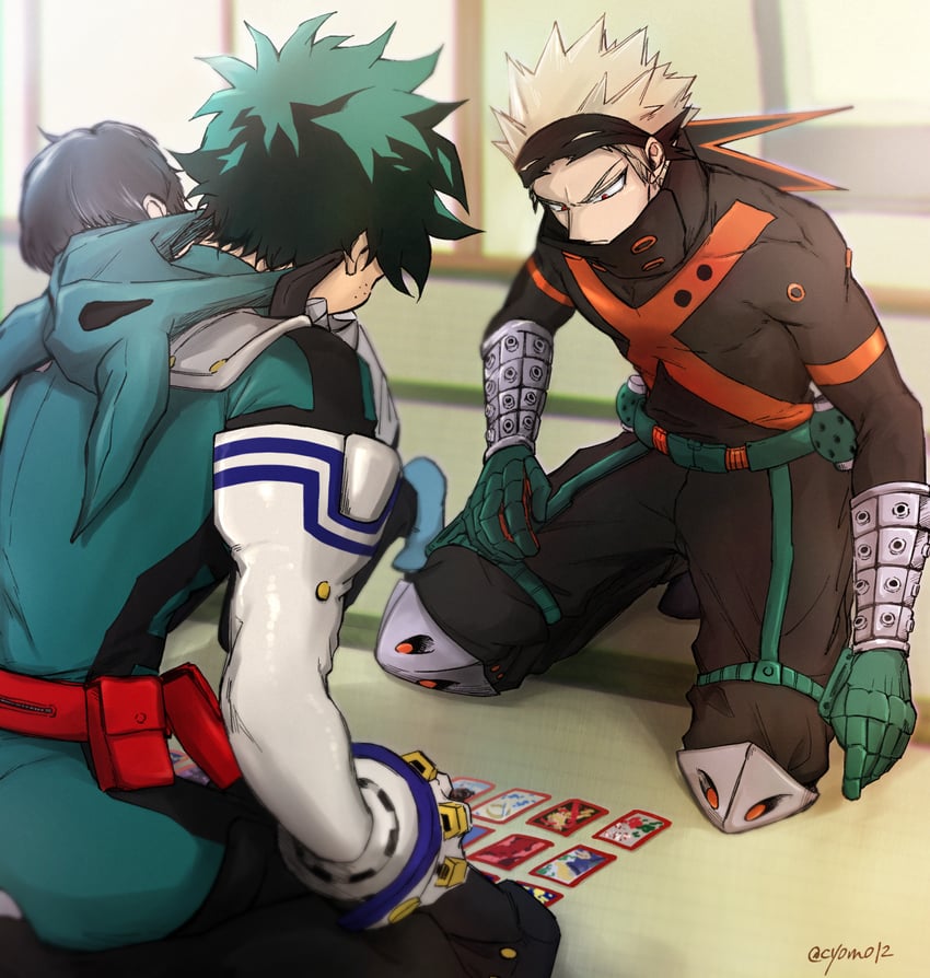 midoriya izuku and bakugou katsuki (boku no hero academia) drawn by cho_mo_futoshi