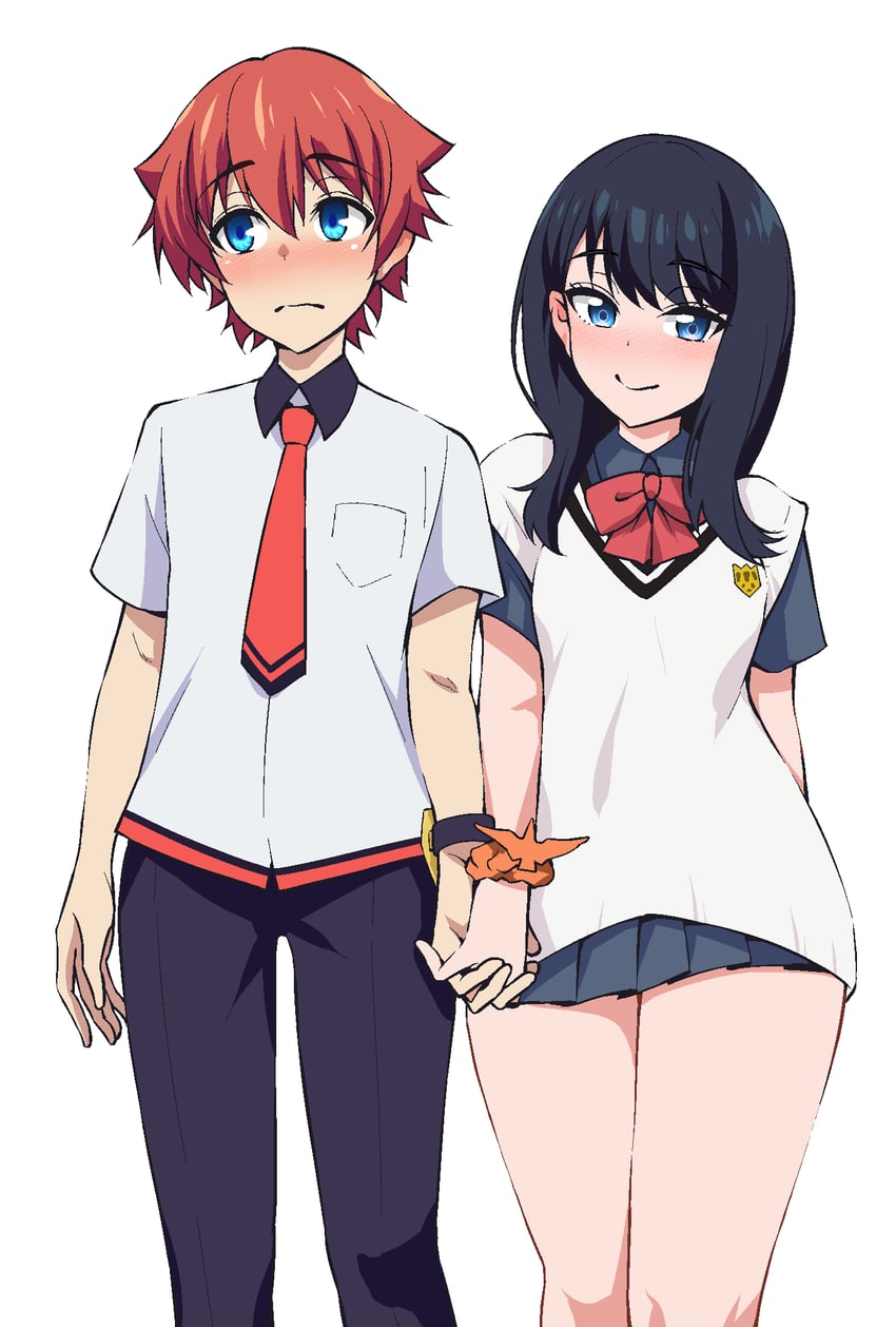 takarada rikka and hibiki yuuta (gridman universe and 1 more) drawn by ankoman