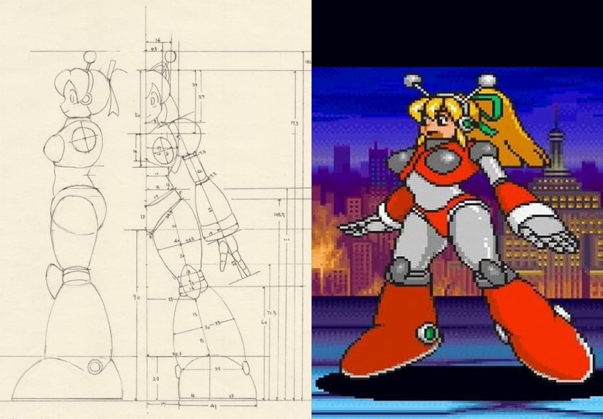 roll and hyper roll (mega man and 1 more) drawn by hamcoro