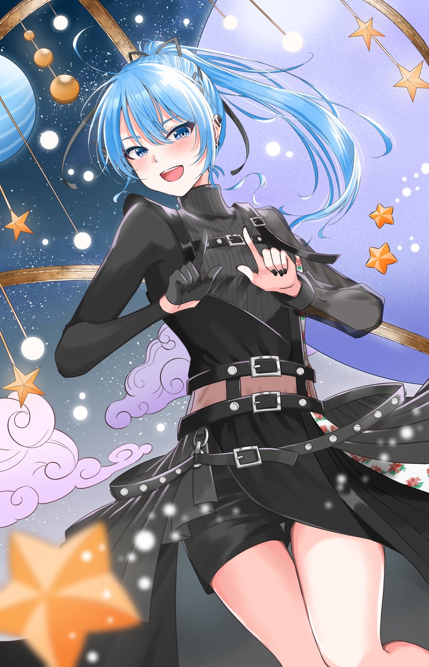 hoshimachi suisei (hololive and 1 more) drawn by takemiya_tsubasa