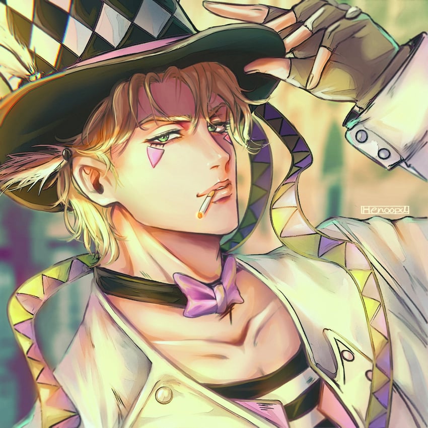 caesar anthonio zeppeli (jojo no kimyou na bouken and 1 more) drawn by henoopd