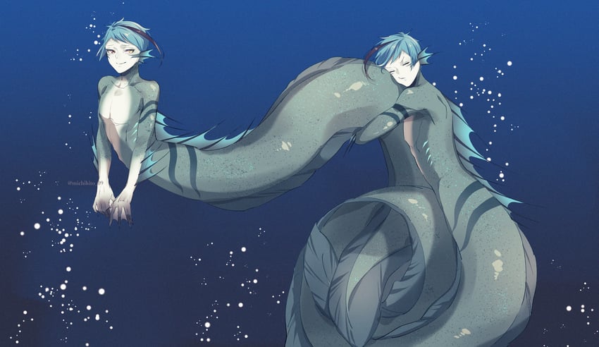 floyd leech and jade leech (twisted wonderland) drawn by michihito