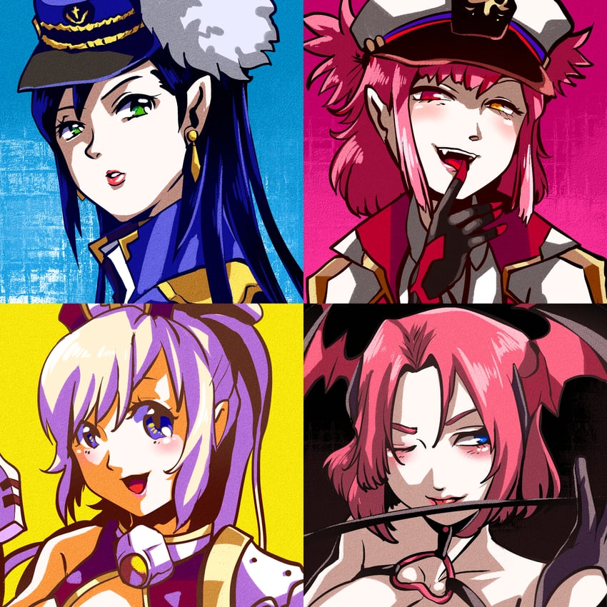 mira, mercy, catherine, and rita (gyee) drawn by duckpasta_flo