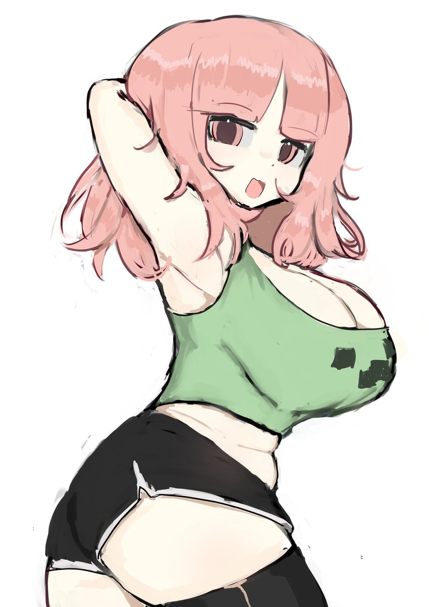 nanami chiaki and creeper (danganronpa and 3 more) drawn by m3link