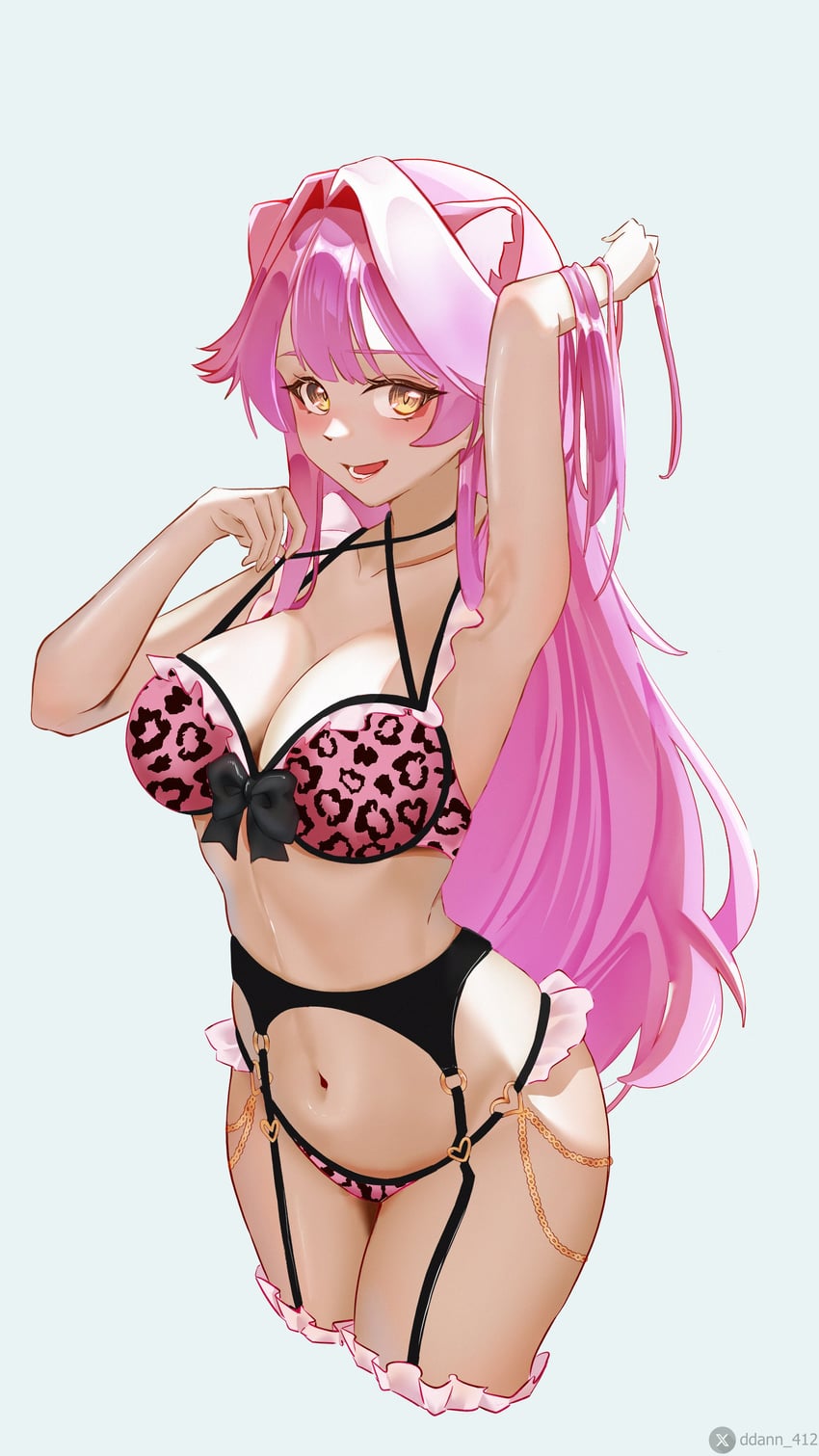 raora panthera (hololive and 1 more) drawn by ddann