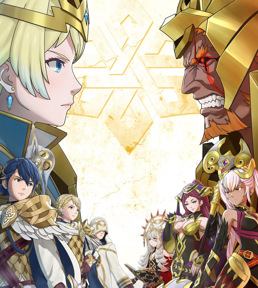 kiran, sharena, fjorm, veronica, alfonse, and 3 more (fire emblem and 1 more) drawn by kozaki_yuusuke